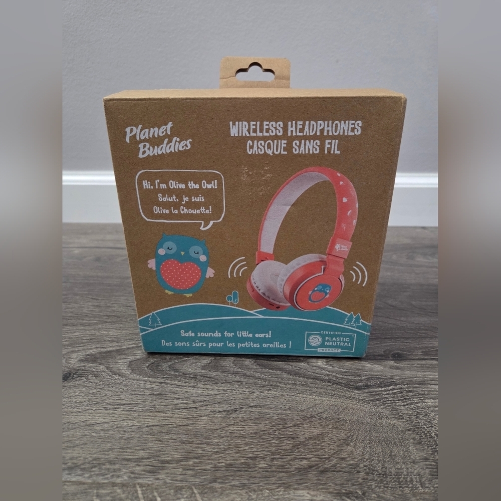 Planet Buddies Wireless Headphones - Pink Owl NEW